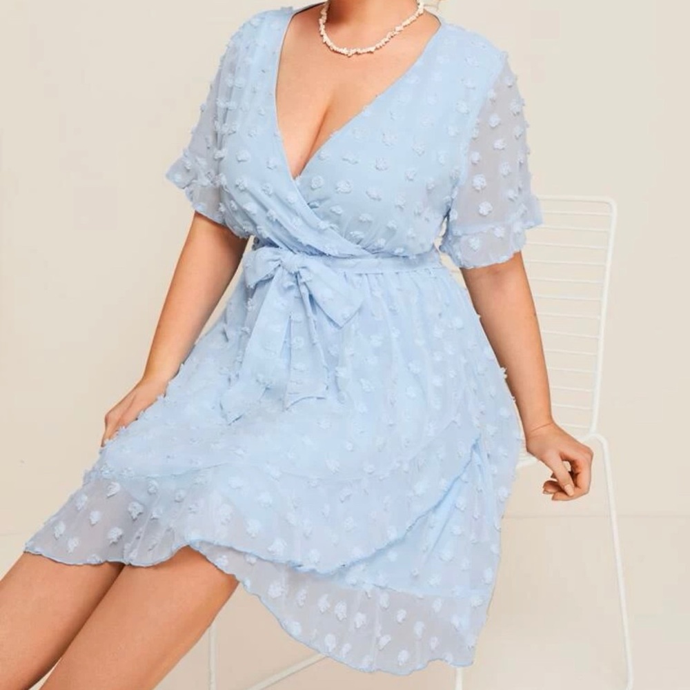 Blue dot dress